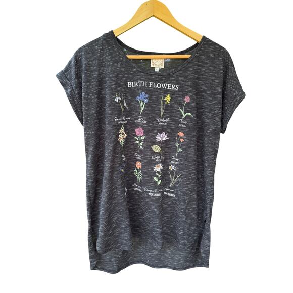 Tru Self Tops - Tru Self Birth Flowers Graphic Tee XL Gargening Shirt